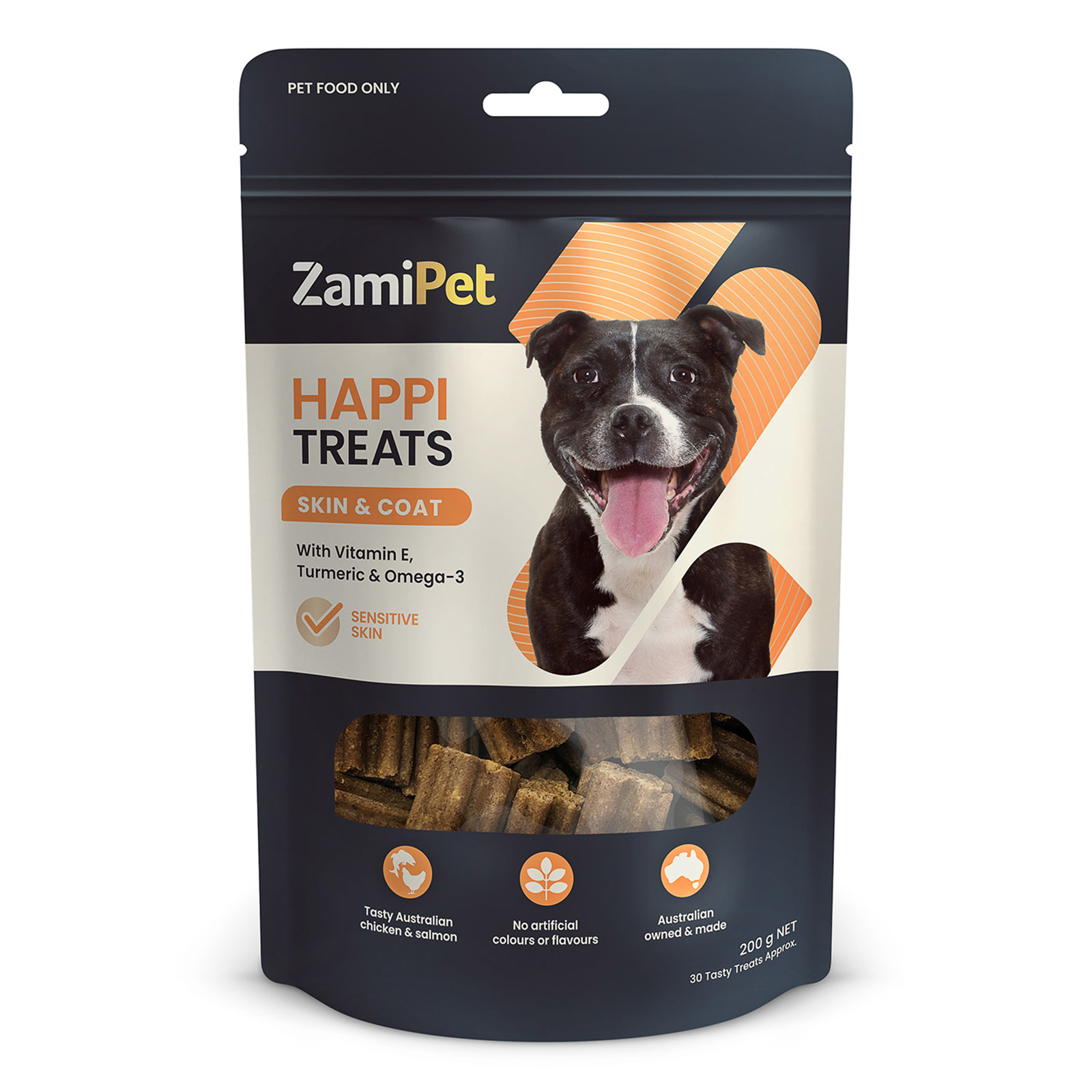ZamiPet HappiTreats Skin & Coat Dog Chews for Dog Supplies