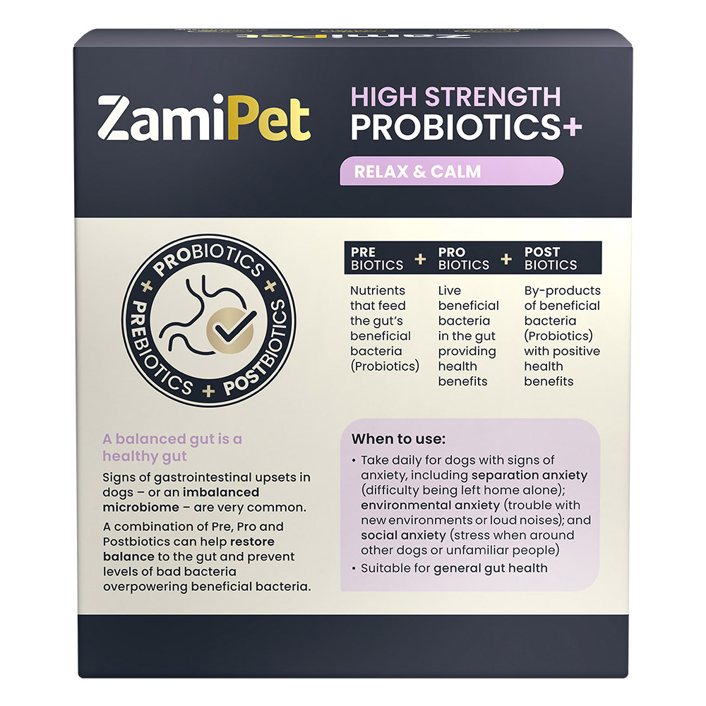 ZamiPet High Strength Probiotics + Relax & Calm Oral Powder for Dog