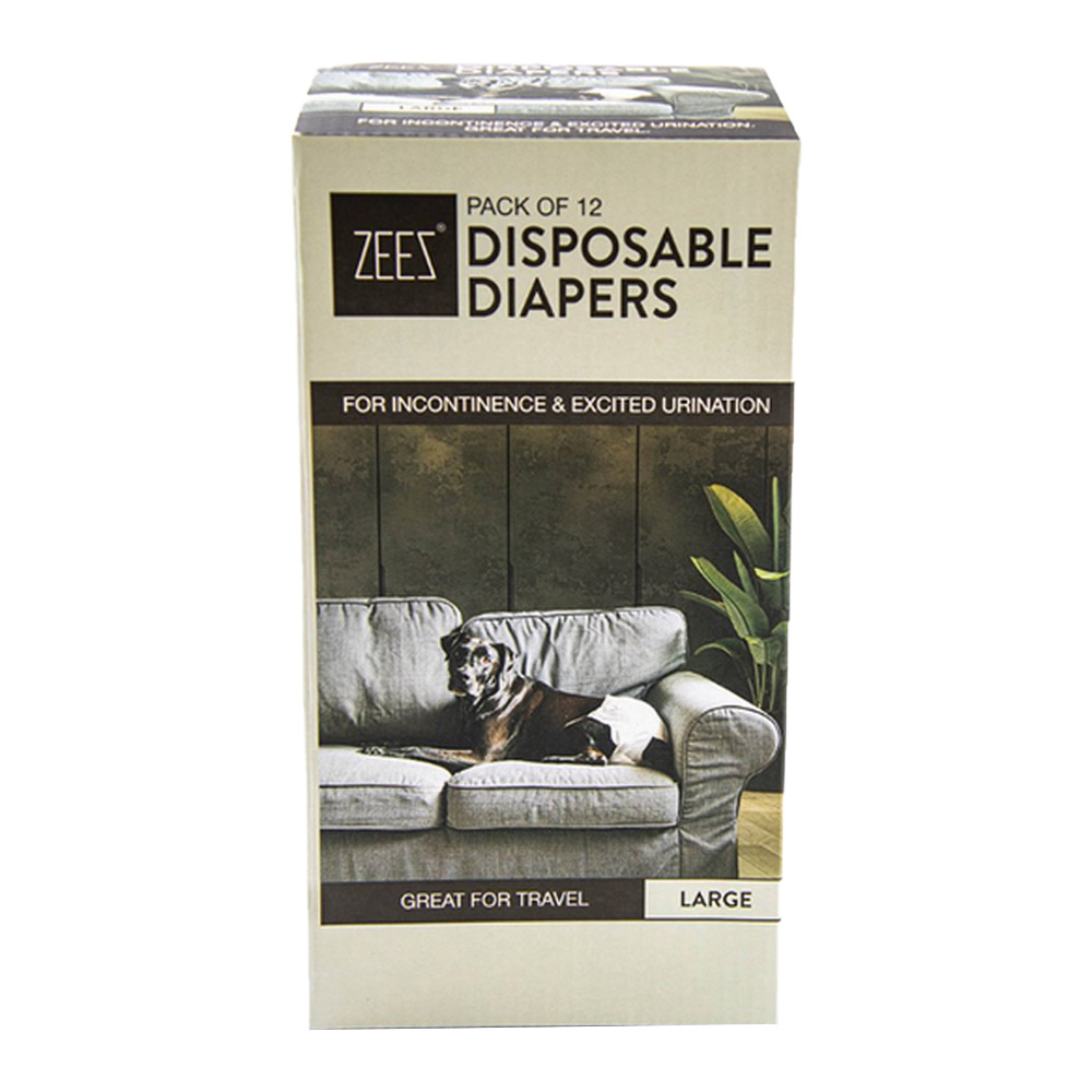 Zeez Disposable Diapers for Dogs Large