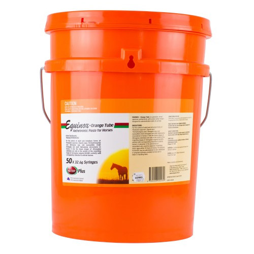 Equinox Orange 32.6g Bucket for Horse Supplies