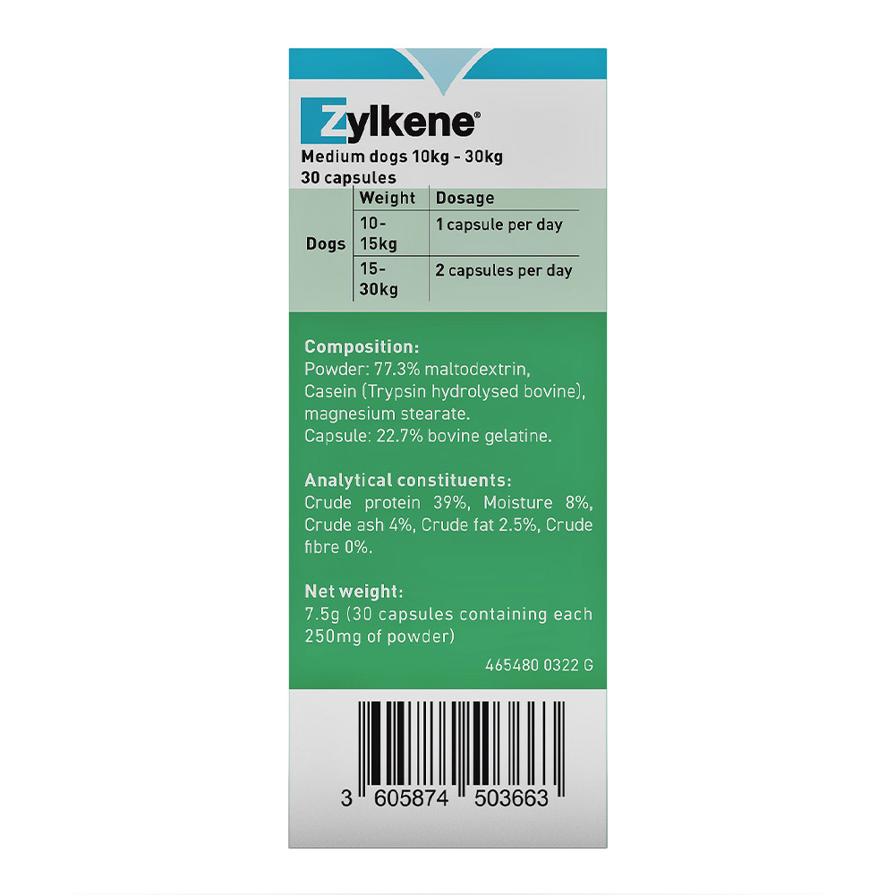 Zylkene Nutritional Supplement For Dogs 225 Mg