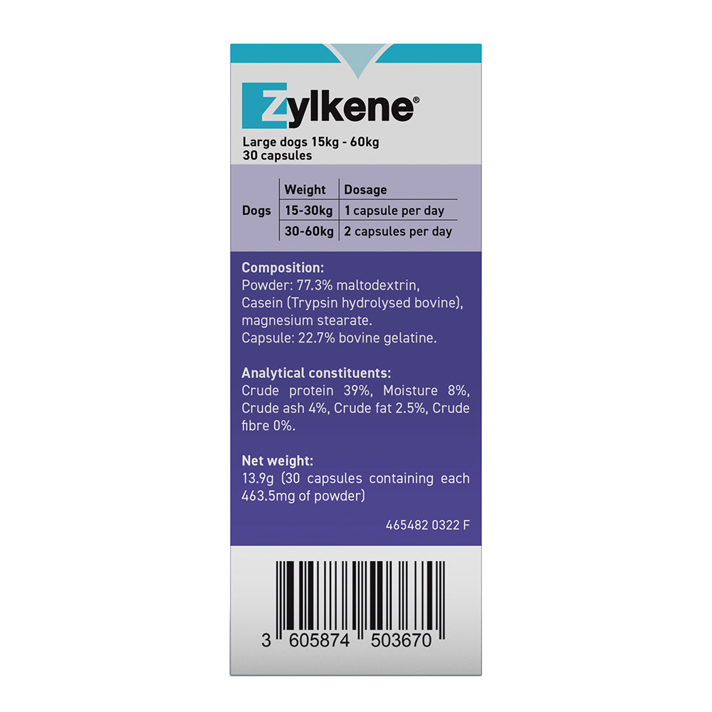 Zylkene Nutritional Supplement For Dogs 450 Mg