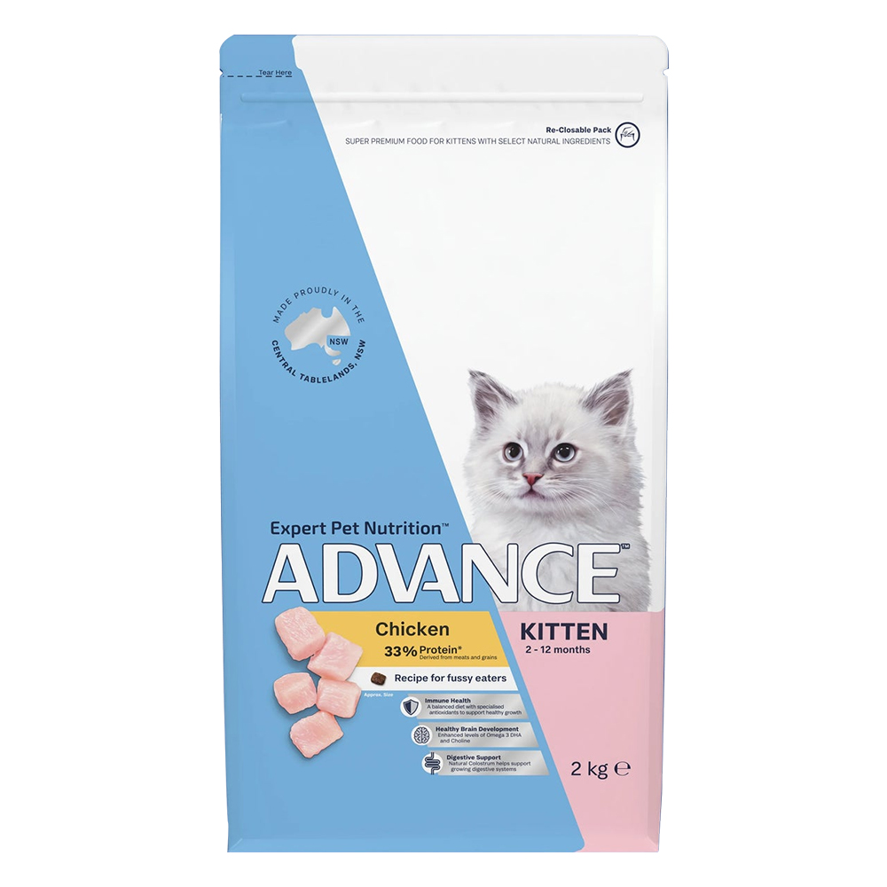 Advance Kitten Chicken Recipe for Fussy Eaters Dry Cat Food