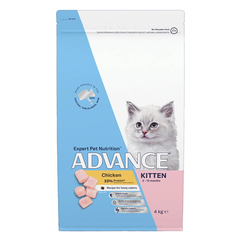 Advance Kitten Chicken Recipe For Fussy Eaters Dry Cat Food  4 Kg
