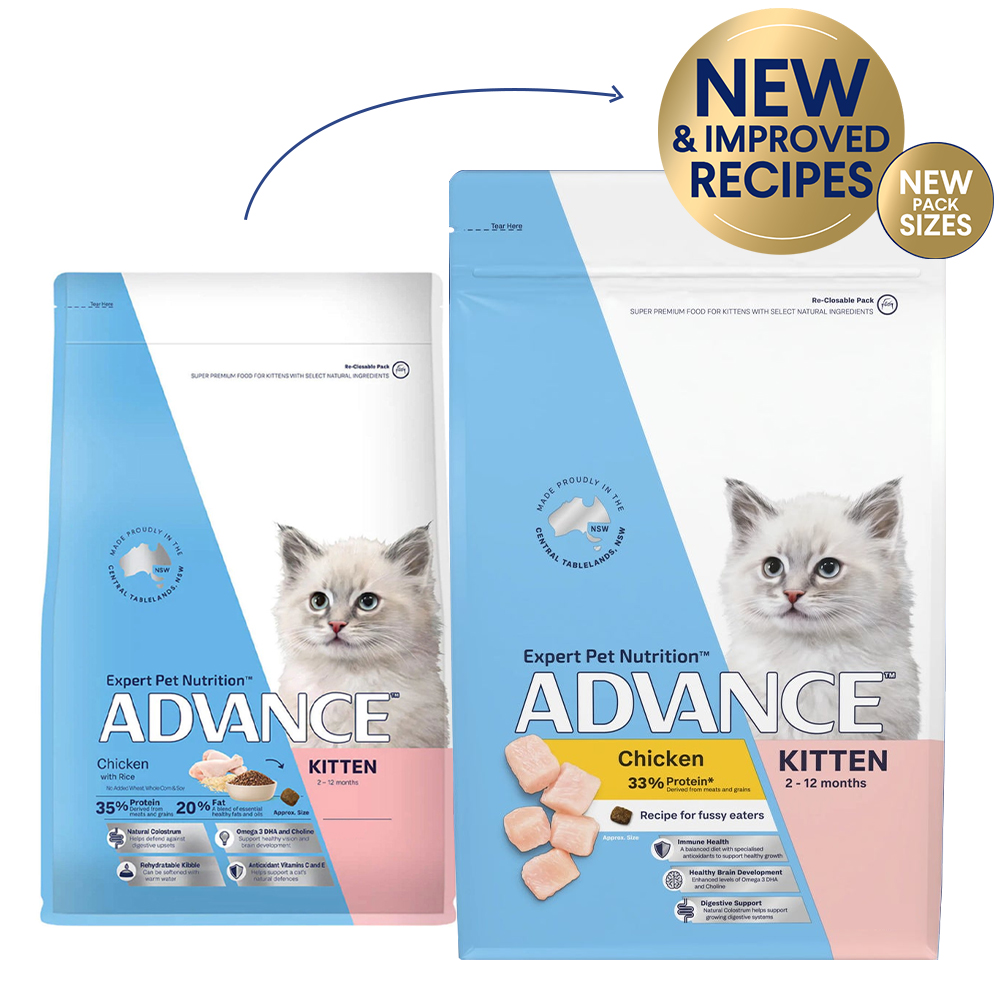 Advance Kitten Chicken Recipe for Fussy Eaters Dry Cat Food