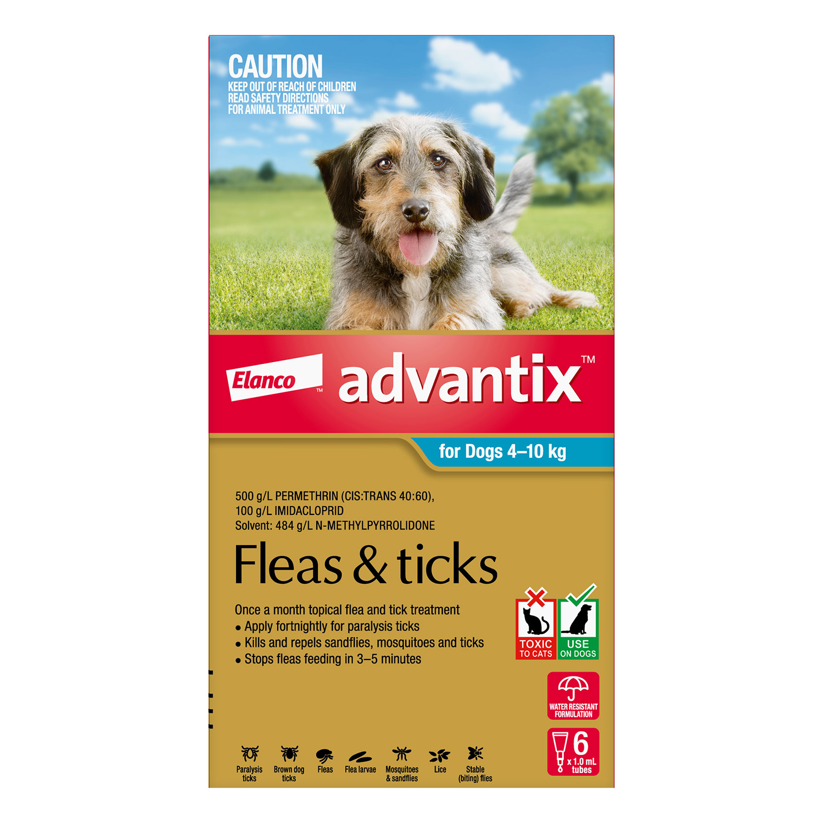 Advantix For Medium Dogs 4 To 10Kg (Aqua)