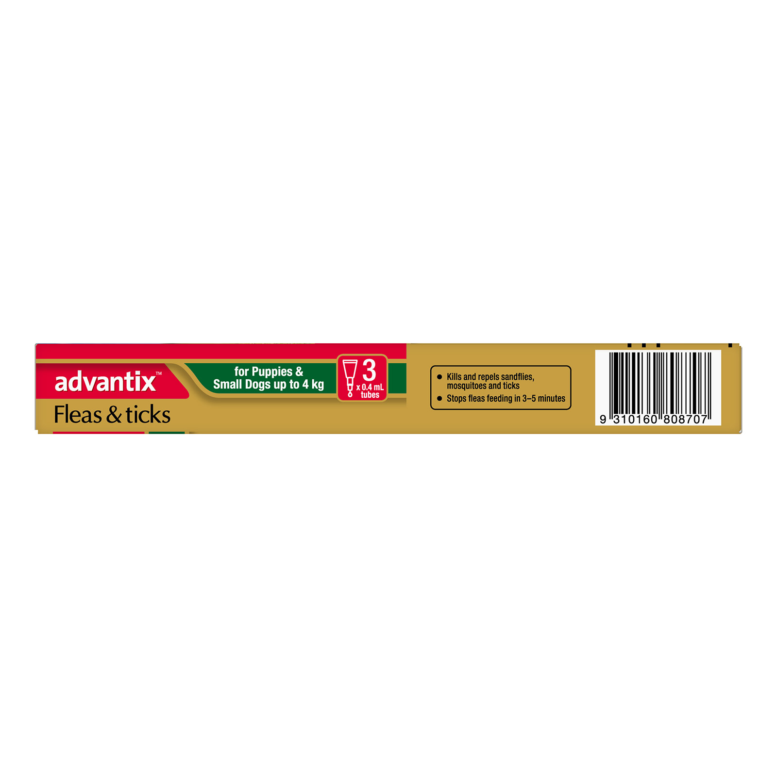 Advantix For Small Dogs & Pups Up To 4Kg (Green)