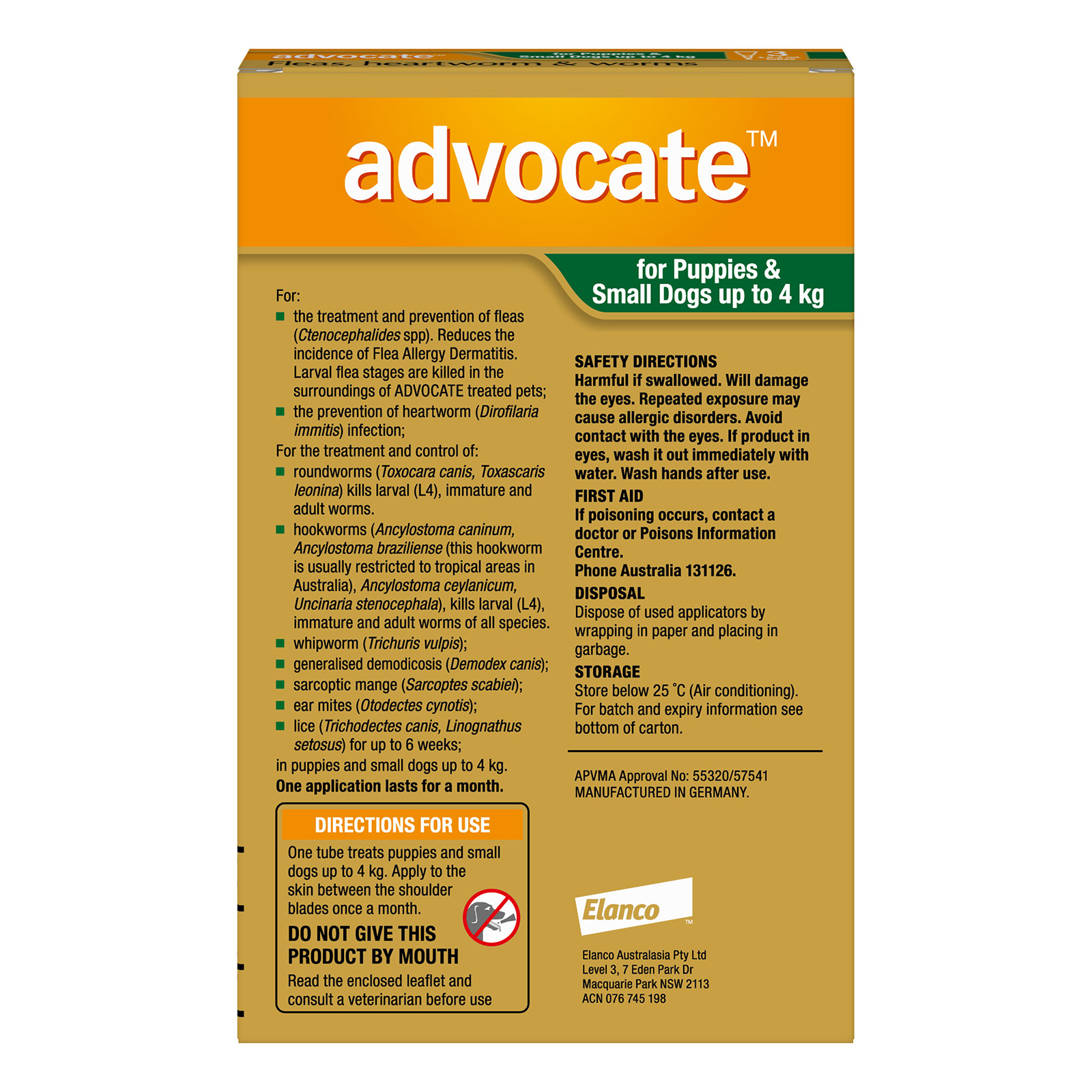 Advocate For Dogs up to 4 kg (Small Dogs/Pups) Green
