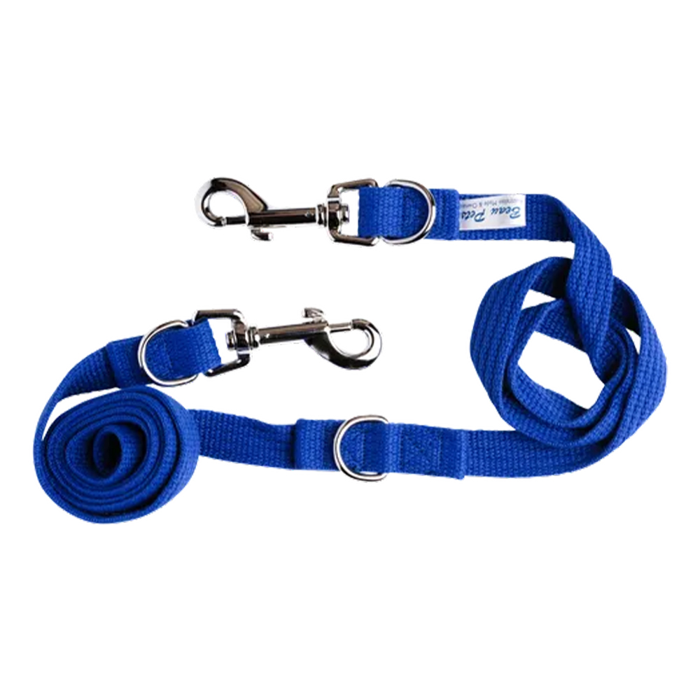 Beau Pets Adjustable Webbing Lead Blue
