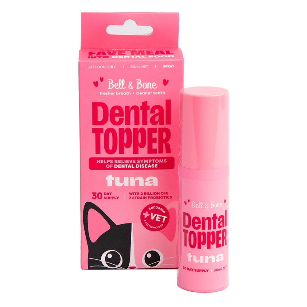 Bell & Bone Tuna Dental Topper Spray for Cats for Cat Supplies