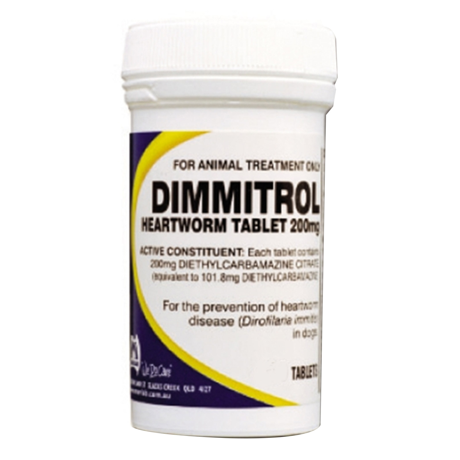 Buy Dimmitrol Tablets For Medium Dogs 200Mg Yellow 1000