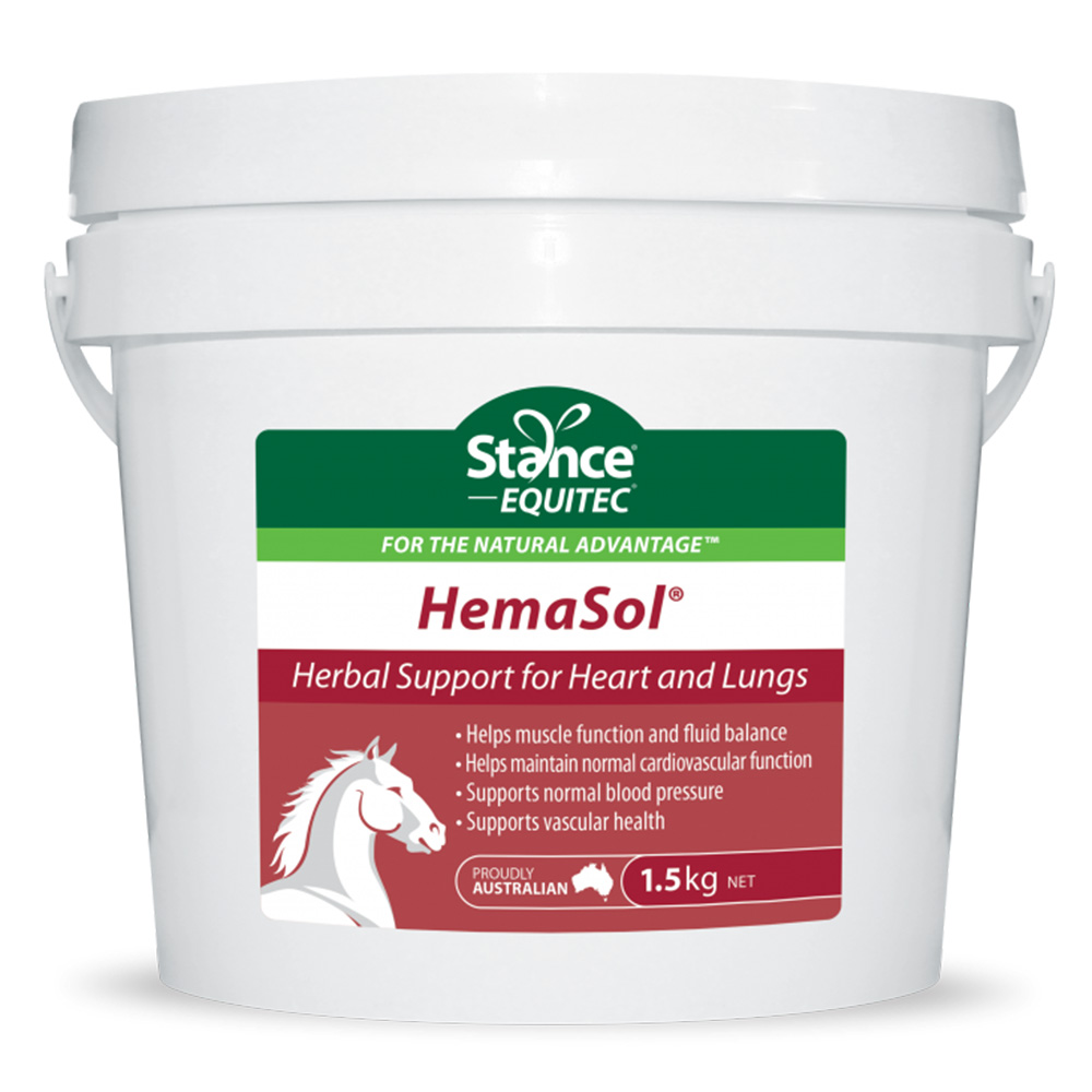 Stance Equitec Hemasol Herbal Support for Heart & Lungs for Horses for Horse Supplies