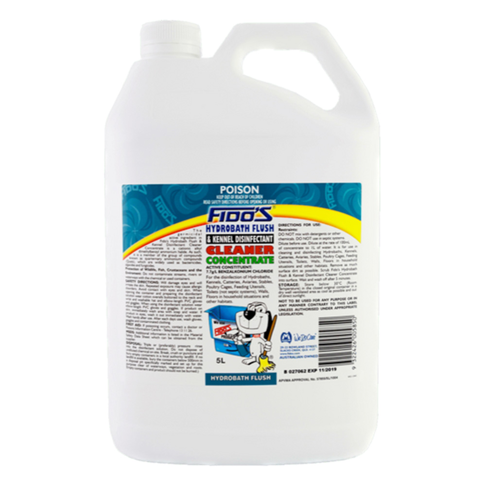 Fido's Hydrobath Flush & Kennel Disinfectant Cleaner for Dog Supplies