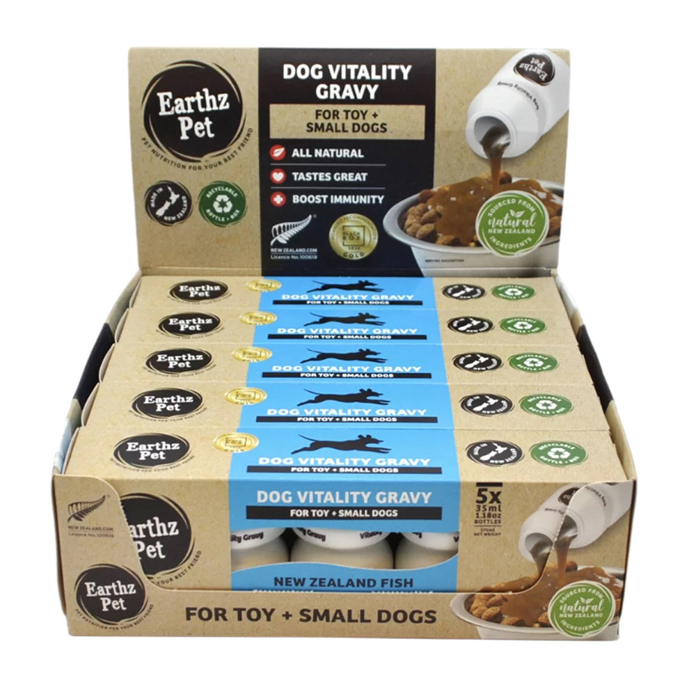 Earthz Pet Dog Vitality Gravy New Zealand Fish for Toy and Small Dogs 35ml