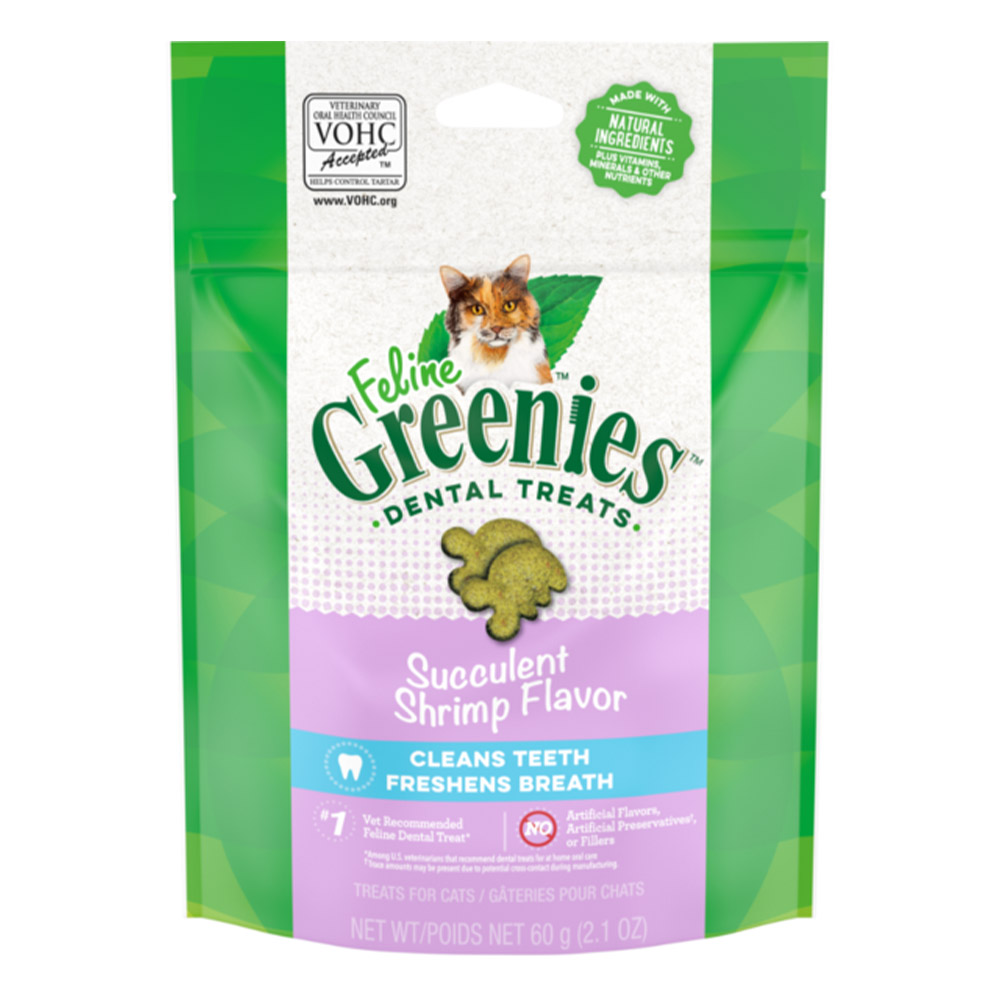 Greenies Feline Succulent Shrimp Flavor Dental Cat Treats for Cat Supplies