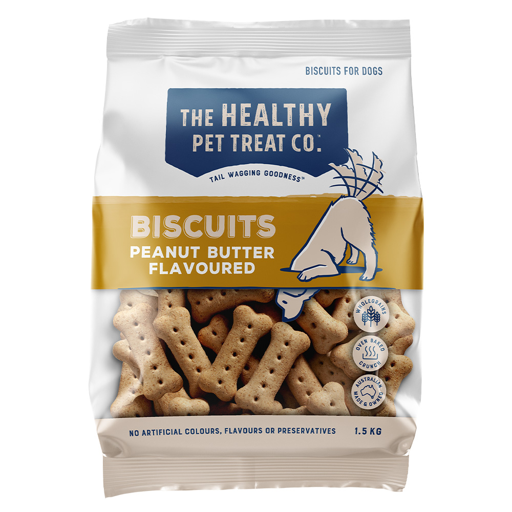 Healthy Pet Treat Co Peanut Butter Biscuits For Dogs  1.5 Kg