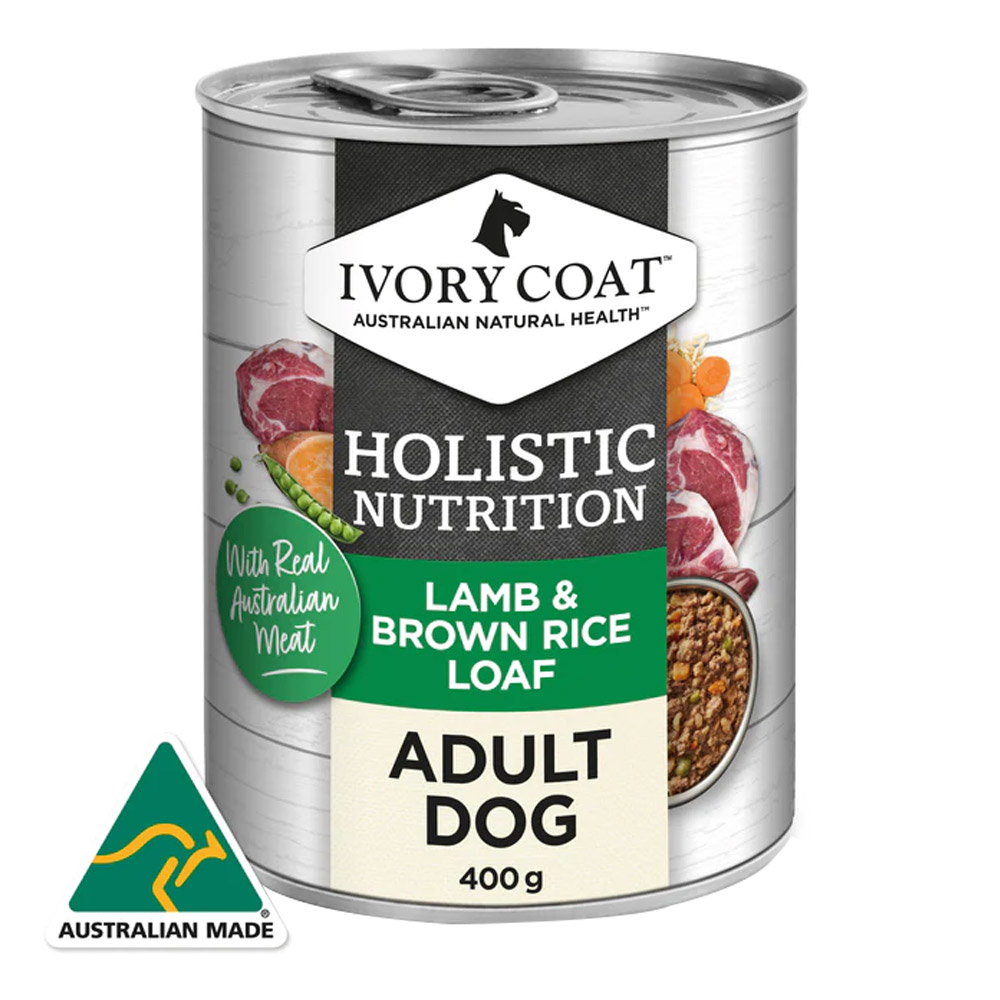 Ivory Coat Holistic Nutrition Adult All Breeds Lamb & Brown Rice Loaf Wet Dog Food 400gm