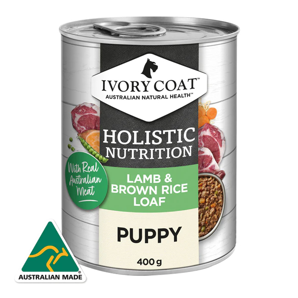Ivory Coat Holistic Nutrition Puppy Lamb & Brown Rice Loaf Wet Dog Food 400gm