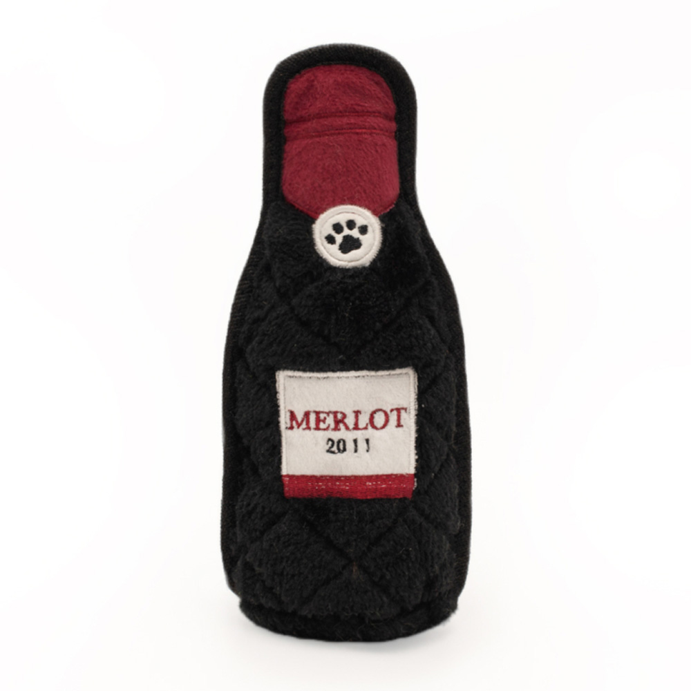 Zippy Paws Happy Hour Crusherz Toys For Dogs - Merlot 1 Pack