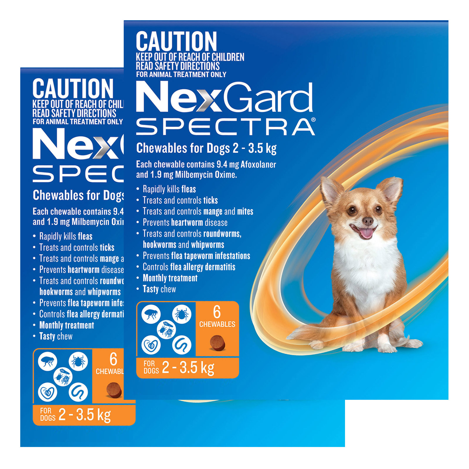Nexgard Spectra Very Small Dogs (2 - 3.5kg) Orange