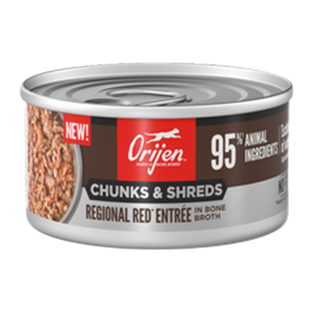 Orijen Chunks & Shreds Regional Red Entree in Bone Broth Canned Wet Cat Food