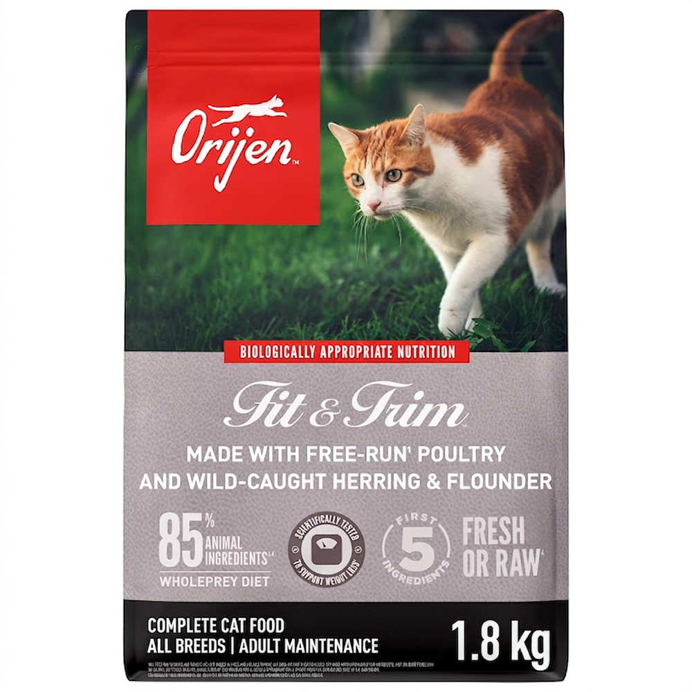 Orijen Fit & Trim All Breeds Poultry and Wild-Caught Herring & Flounder Dry Cat Food