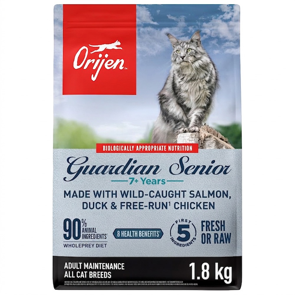 Orijen Guardian Senior 7+ Years All Breeds Wild-Caught Salmon, Duck & Chicken Dry Cat Food