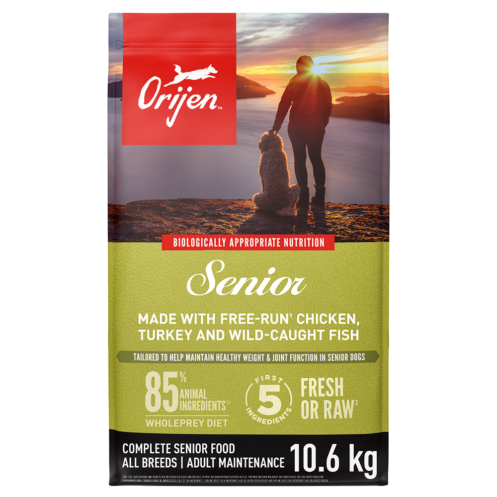 Orijen Senior All Breeds Chicken, Turkey and Wild-Caught Fish Complete Dry Dog Food