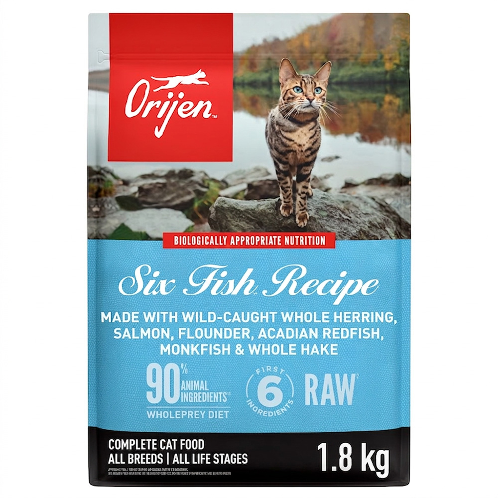 Orijen Six Fish Recipe All Breeds Complete Dry Cat Food