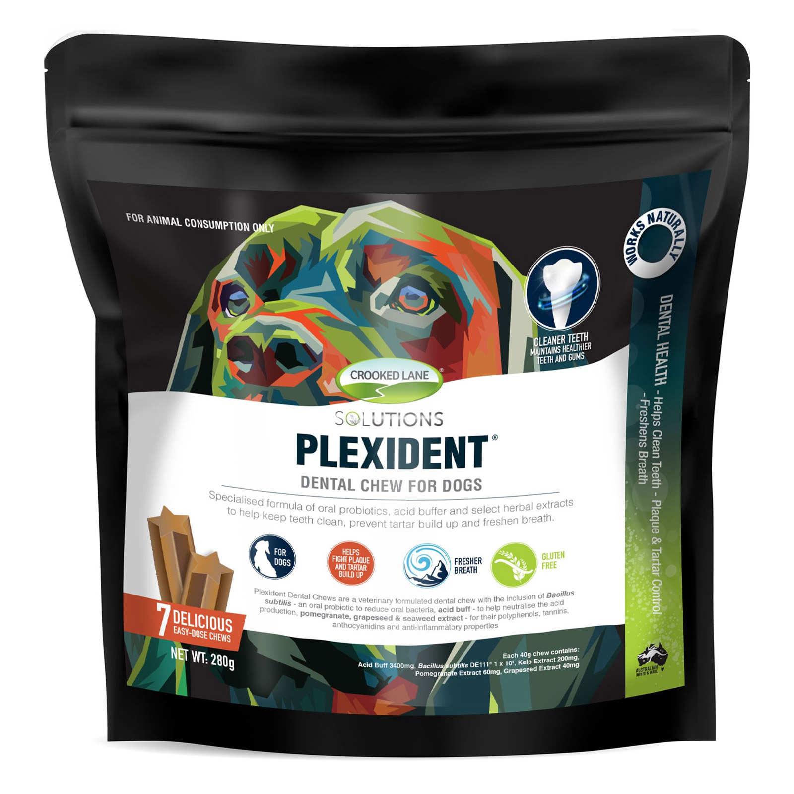 Plexident Dental Chews for Dogs for Dog Supplies