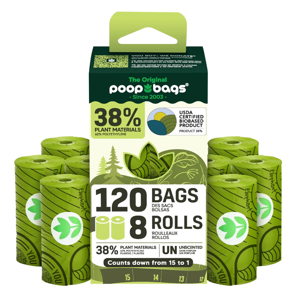 Poop Bags 120 Waste Bags 8 Rolls for Dog Supplies