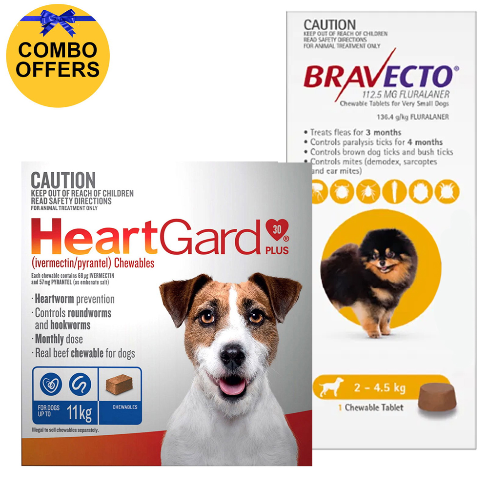 Heartgard Plus Chewables & Bravecto Combo