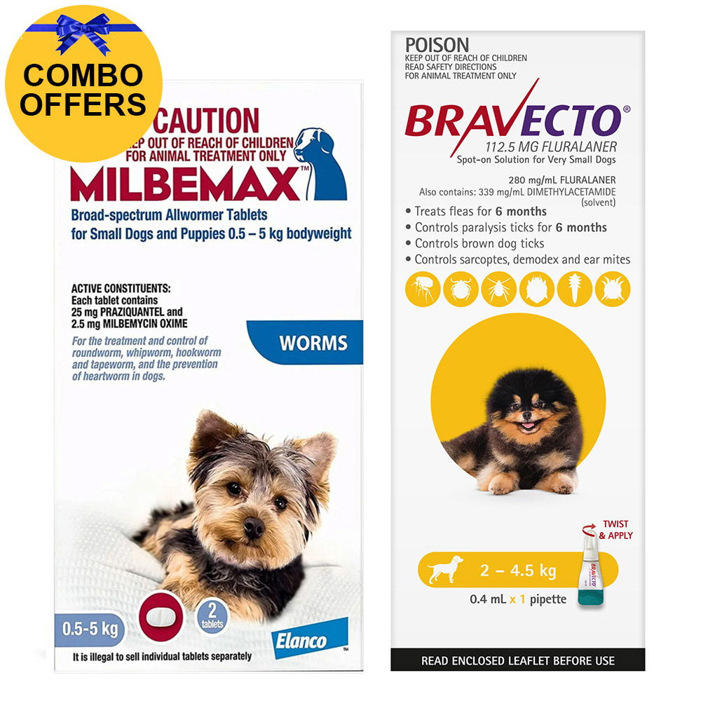 Bravecto Spot On & Milbemax Combo