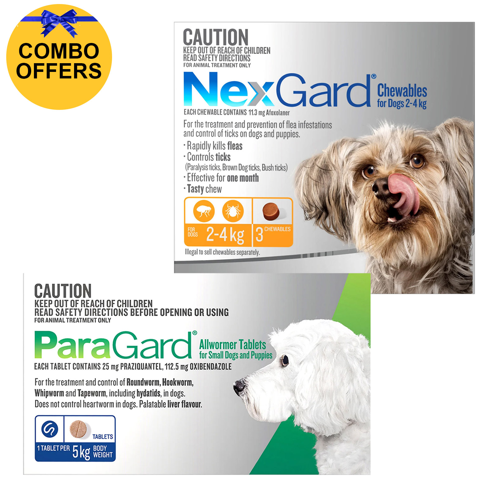 Paragard Broad Spectrum Wormer & Nexgard Combo