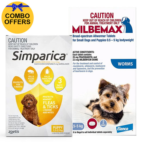 Simparica Chewables & Milbemax Combo