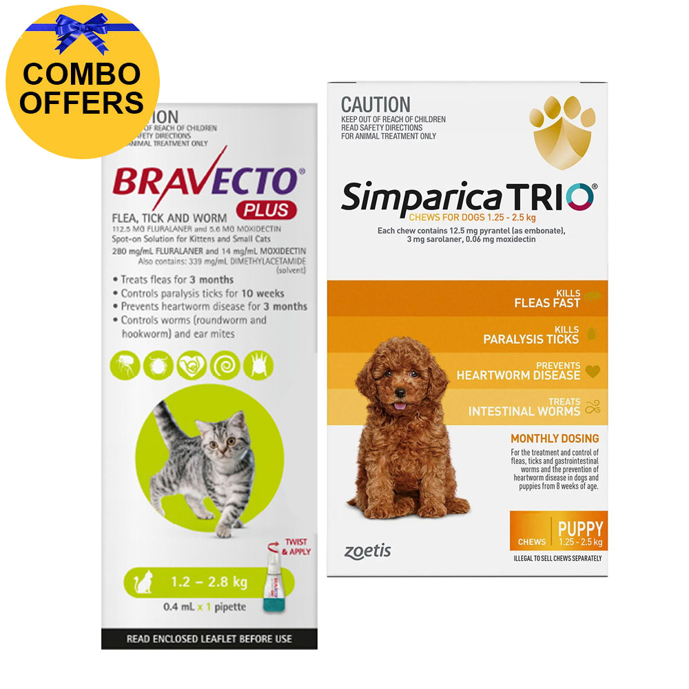 Bravecto Plus & Simparica TRIO Combo