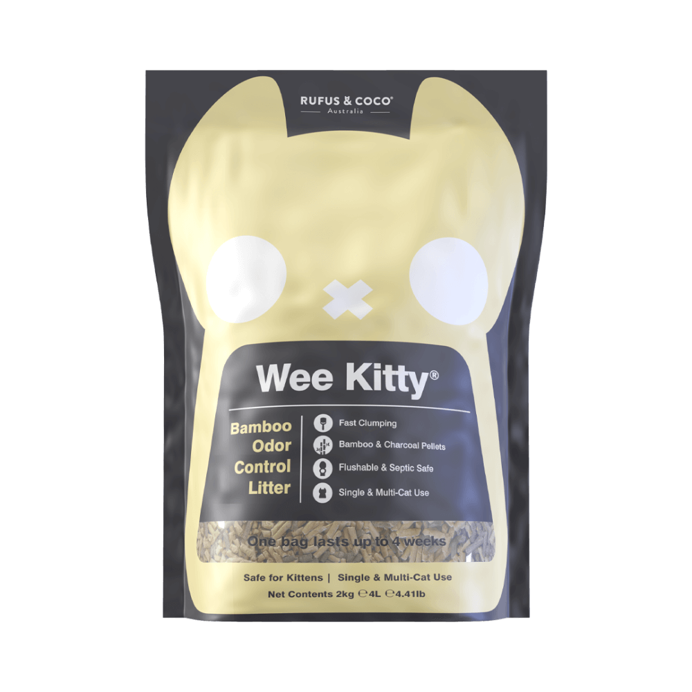 Rufus & Coco Wee Kitty Bamboo Odor Control Cat Litter for Cat Supplies