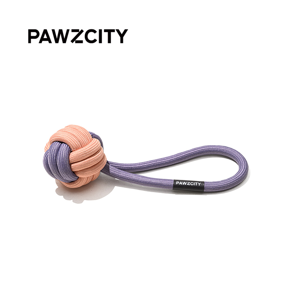 Pawzcity Interactive Rope Ball With Loop Taro 1 Pack