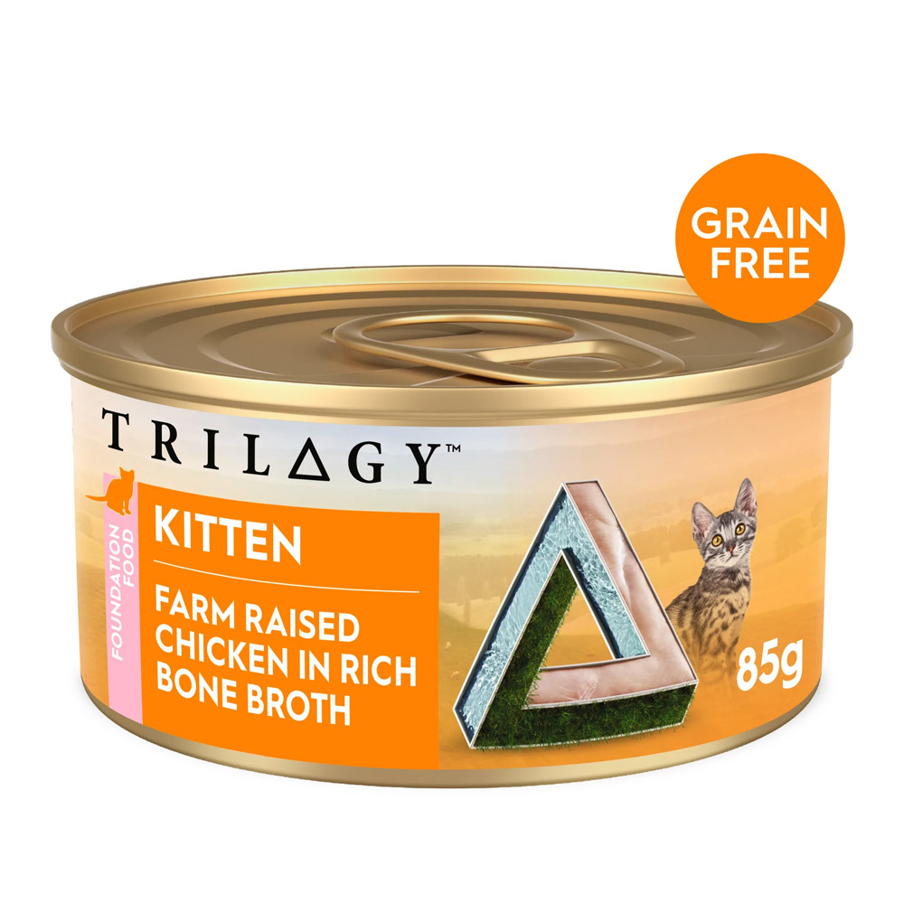 Trilogy Kitten Grain Free Farm Raised Chicken in Rich Bone Broth Wet Cat Food for Pet Foods