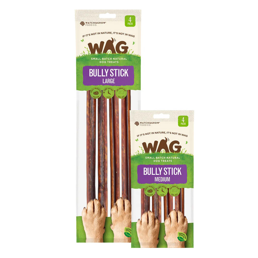WAG Beef Bully Stick Dog Treats for Dog Supplies