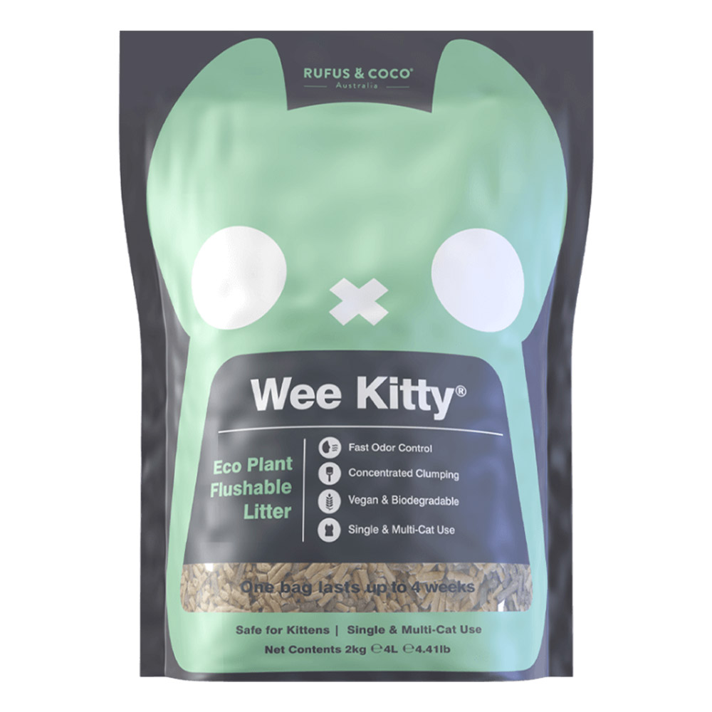 Rufus & Coco Wee Kitty Eco Plant Clumping Cat Litter