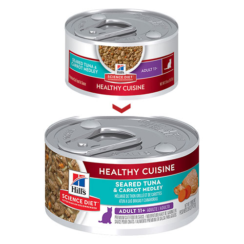 Buy Hills Science Diet Adult 11+ Healthy Cuisine Tuna & Carrot Medley