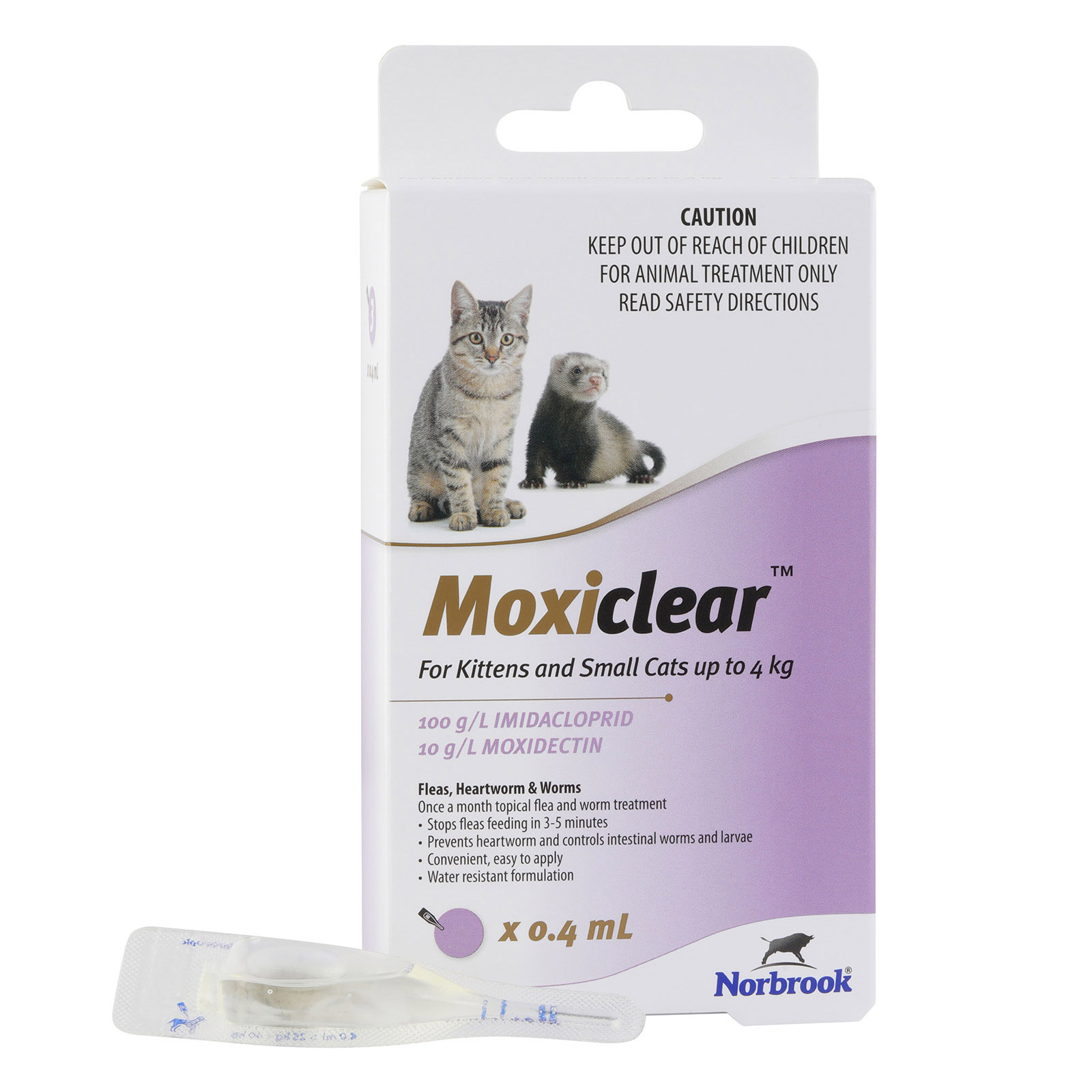 Buy Moxiclear Fleas & Worm SpotOn Solution For Cats online