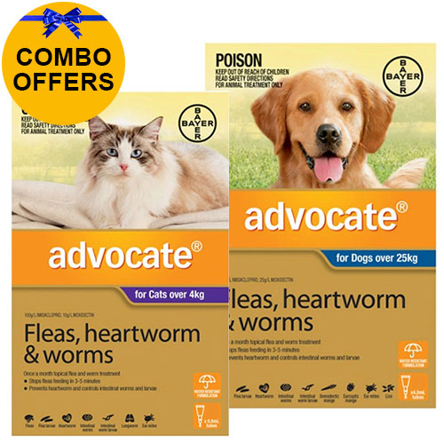 Advocate for Cats Over 4 kg + Advocate for Dogs XLarge Over 25kg (Blue)