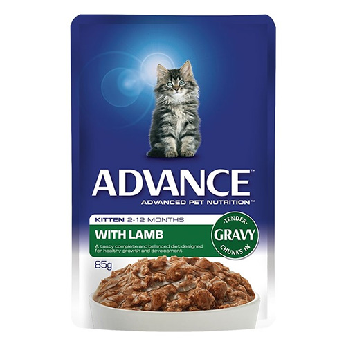 Buy Advance Kitten Lamb in Gravy Cat Wet Food Pouch 85gmX12 Online