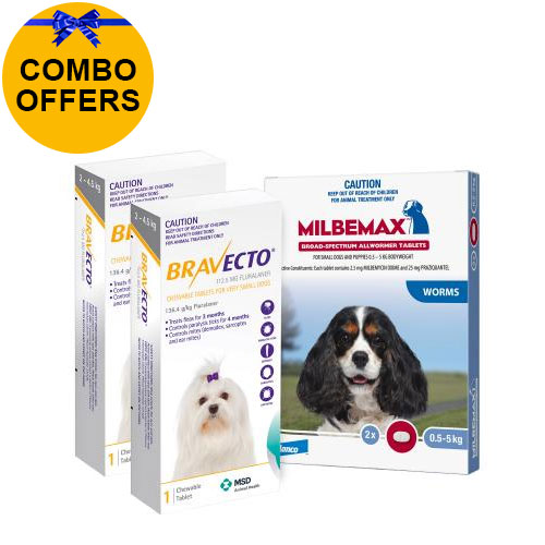 Buy Bravecto Chew + Milbemax Combo Pack for Dogs 24.5kg