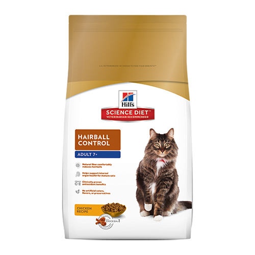 Hills Science Diet Adult 7+ Hairball Control Dry Cat Food 43.70