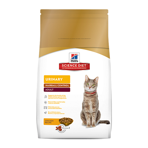 Hills Science Diet Adult Urinary Hairball Control Dry Cat Food 34.53