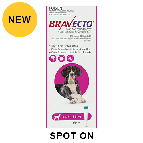 Bravecto Spot On for X-Large Dogs (40 - 56 kg) Pink
