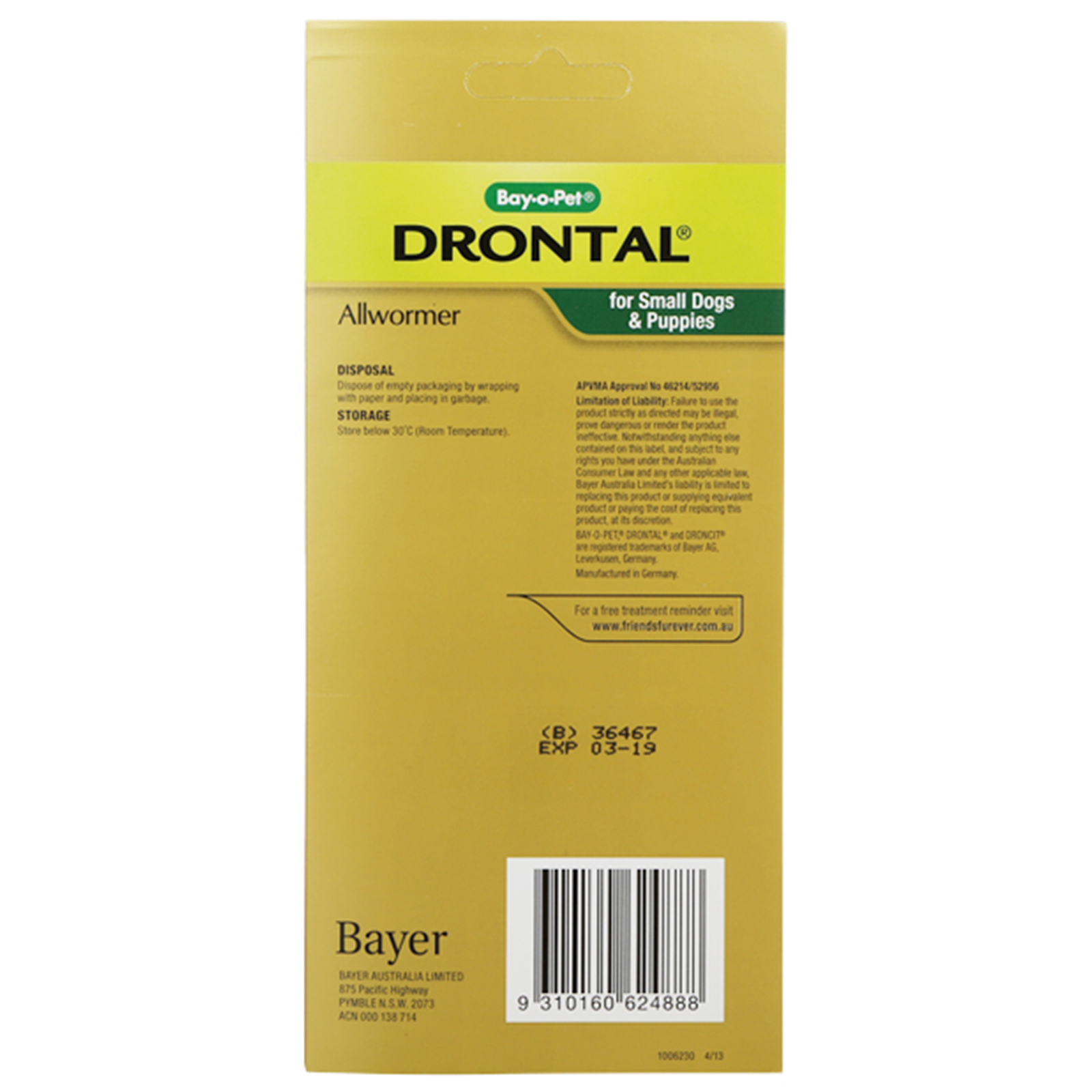 drontal all wormer chewable